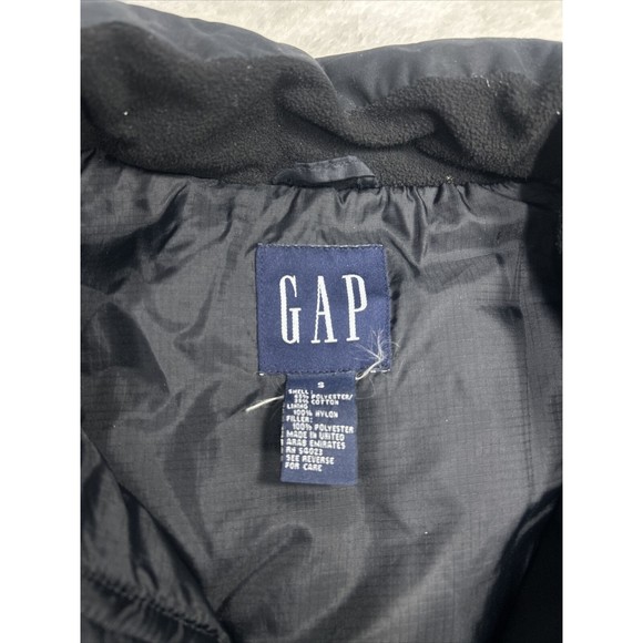 Vintage Y2K Gap Black Full-Zip Puffer Vest Men's Size Small - Picture 3 of 8